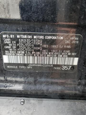 JA4AR4AW6HZ025636 | 2017 MITSUBISHI OUTLANDER