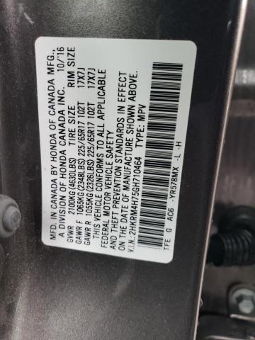 2HKRM4H75GH710464 | 2016 HONDA CR-V EXL