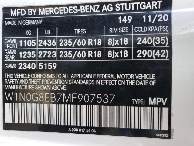 2021 MERCEDES-BENZ GLC 300 4M - W1N0G8EB7MF907537