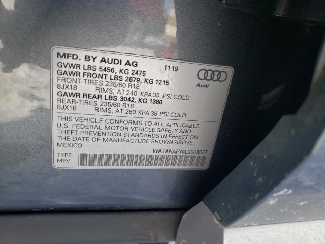 WA1ANAFY4L2048077 | 2020 AUDI Q5 PREMIUM