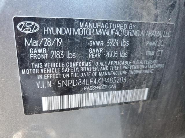 5NPD84LF4KH485203 | 2019 HYUNDAI ELANTRA SE