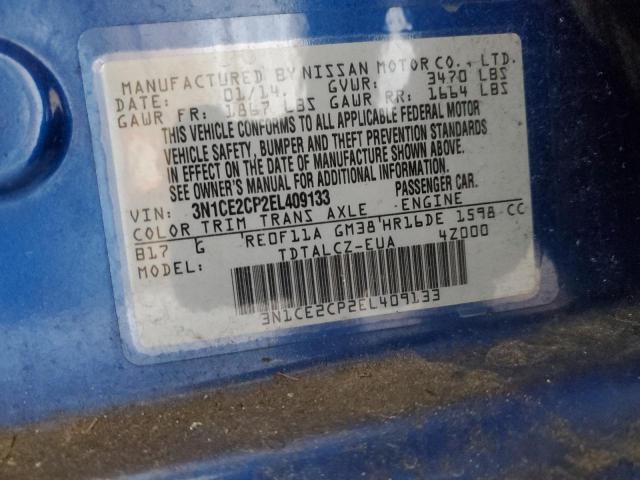 2014 Nissan Versa Note S VIN: 3N1CE2CP2EL409133 Lot: 38060074