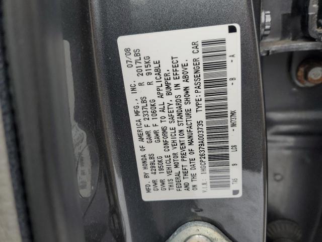 1HGCP26379A003735 | 2009 Honda accord lx