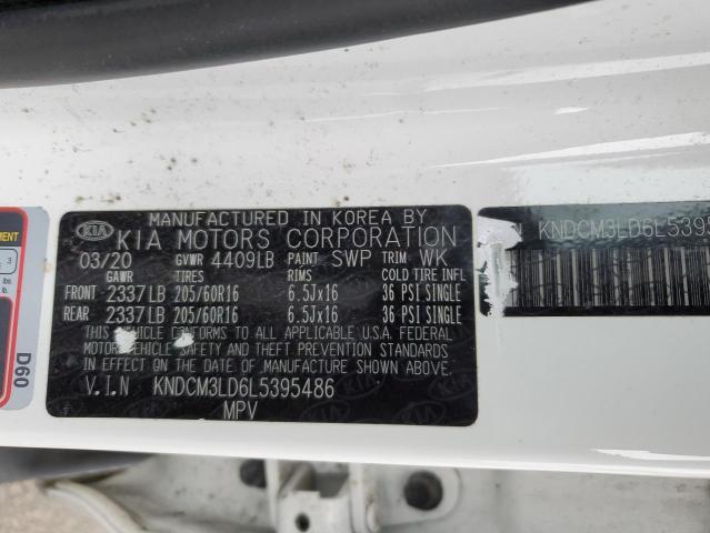 KNDCM3LD6L5395486 Kia Niro LXS 12