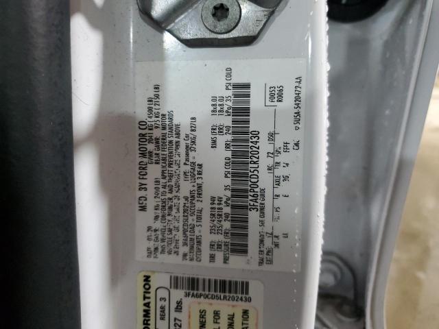 3FA6P0CD5LR202430 2020 FORD FUSION - Image 12