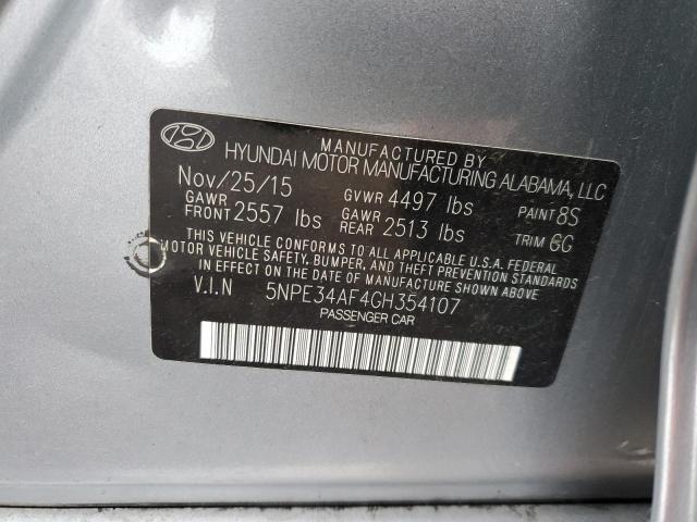 5NPE34AF4GH354107 | 2016 HYUNDAI SONATA SPO