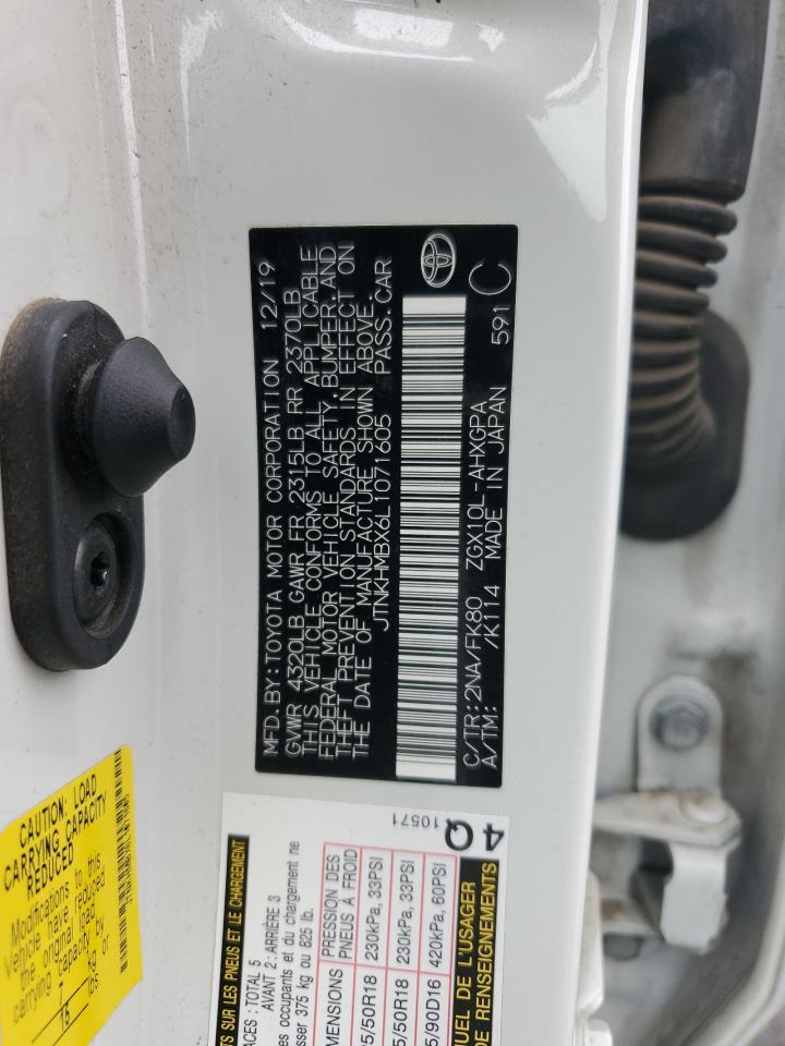 JTNKHMBX6L1071605 TOYOTA C-HR 2020