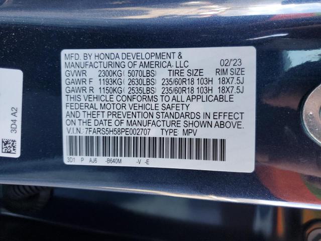 2023 HONDA CR-V SPORT - 7FARS5H58PE002707