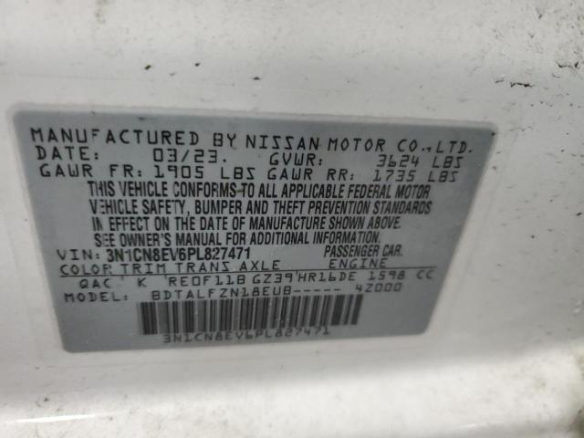 3N1CN8EV6PL827471 | 2023 NISSAN VERSA SV