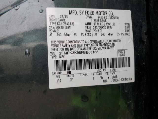 VIN 2FMPK3K98FBB03188 2015 Ford Edge, Titanium no.14