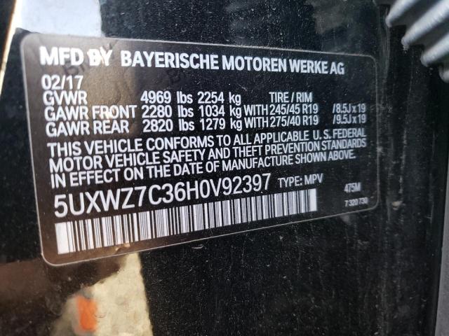 5UXWZ7C36H0V92397 | 2017 BMW X3 SDRIVE2