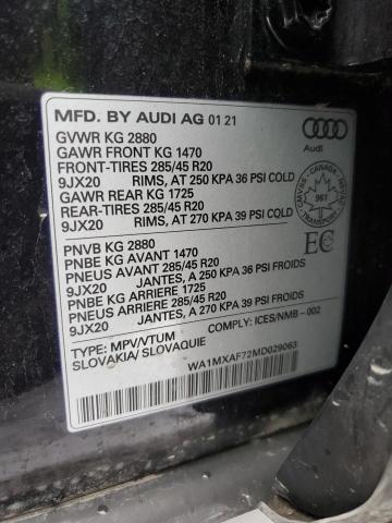 WA1MXAF72MD029063 2021 AUDI Q7 - Image 14