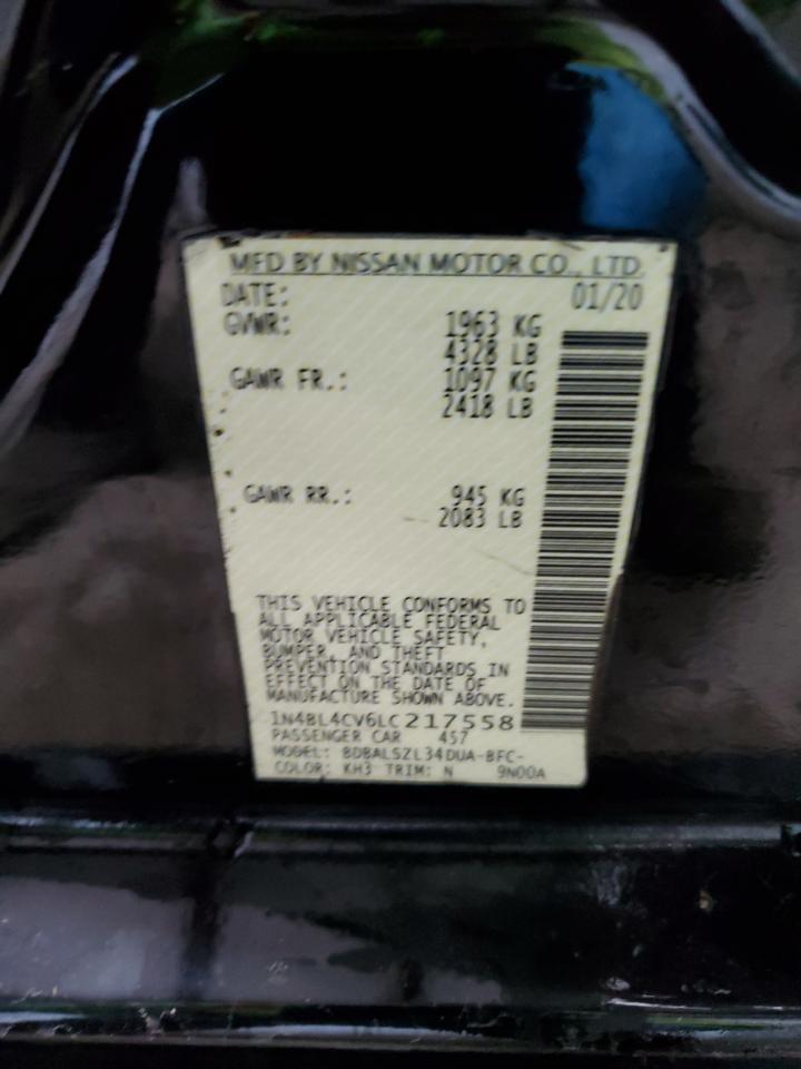 1N4BL4CV6LC217558 NISSAN ALTIMA 2020