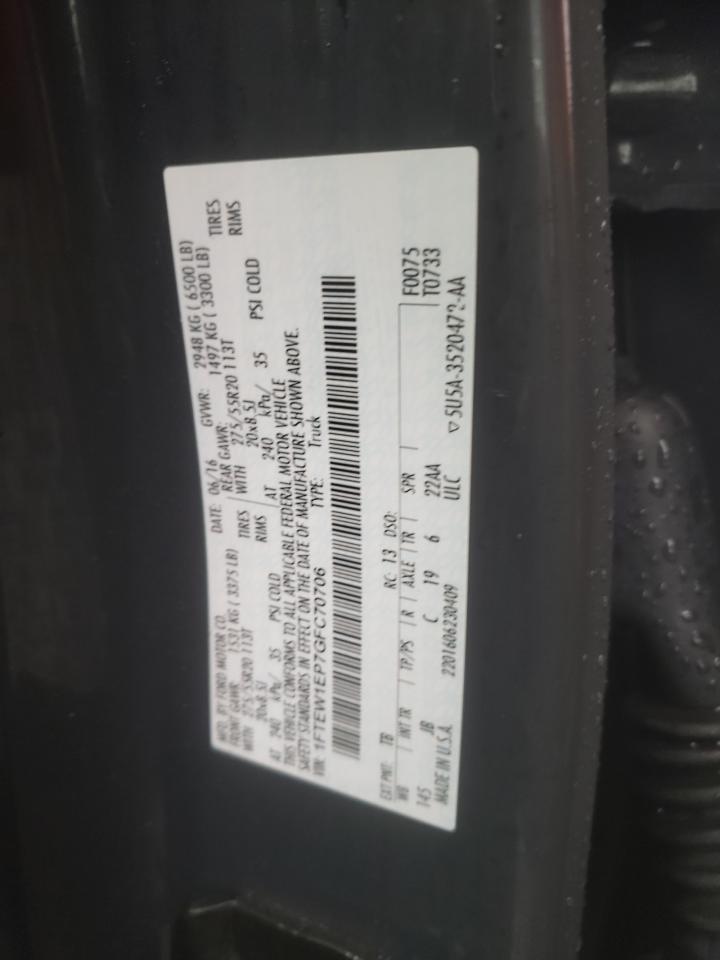 1FTEW1EP7GFC70706 FORD F-150 2016