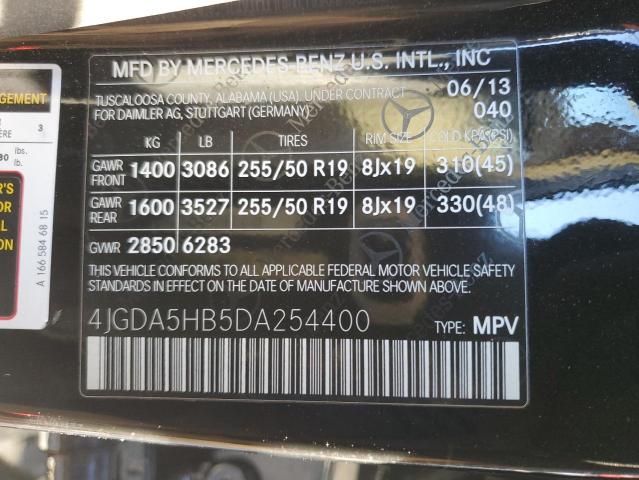 VIN 4JGDA5HB5DA254400 2013 Mercedes-Benz ML-Class, ... no.13