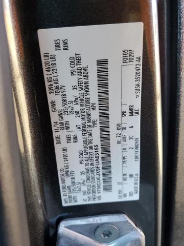 2015 Ford Escape Titanium VIN: 1FMCU0JX9FUA63155 Lot: 40514338