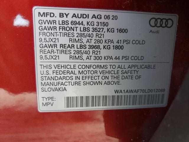 WA1AWAF70LD012069 2020 AUDI SQ7, photo no. 14