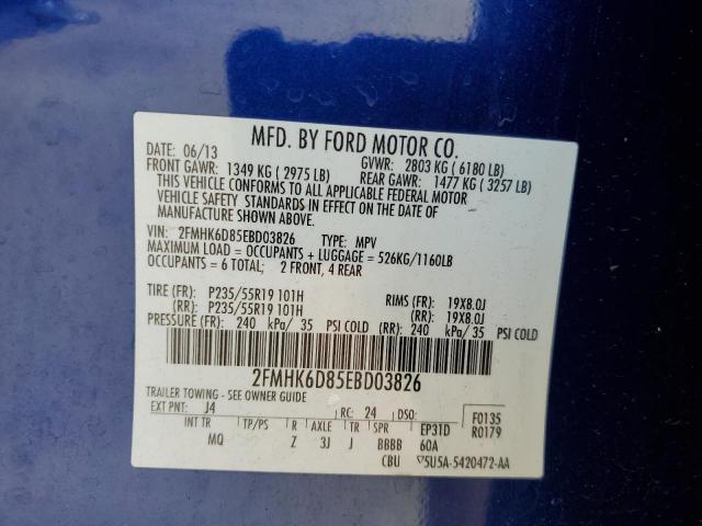 2FMHK6D85EBD03826 | 2014 FORD FLEX LIMIT