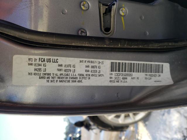 2016 DODGE DART LIMIT 1C3CDFCB1GD593263