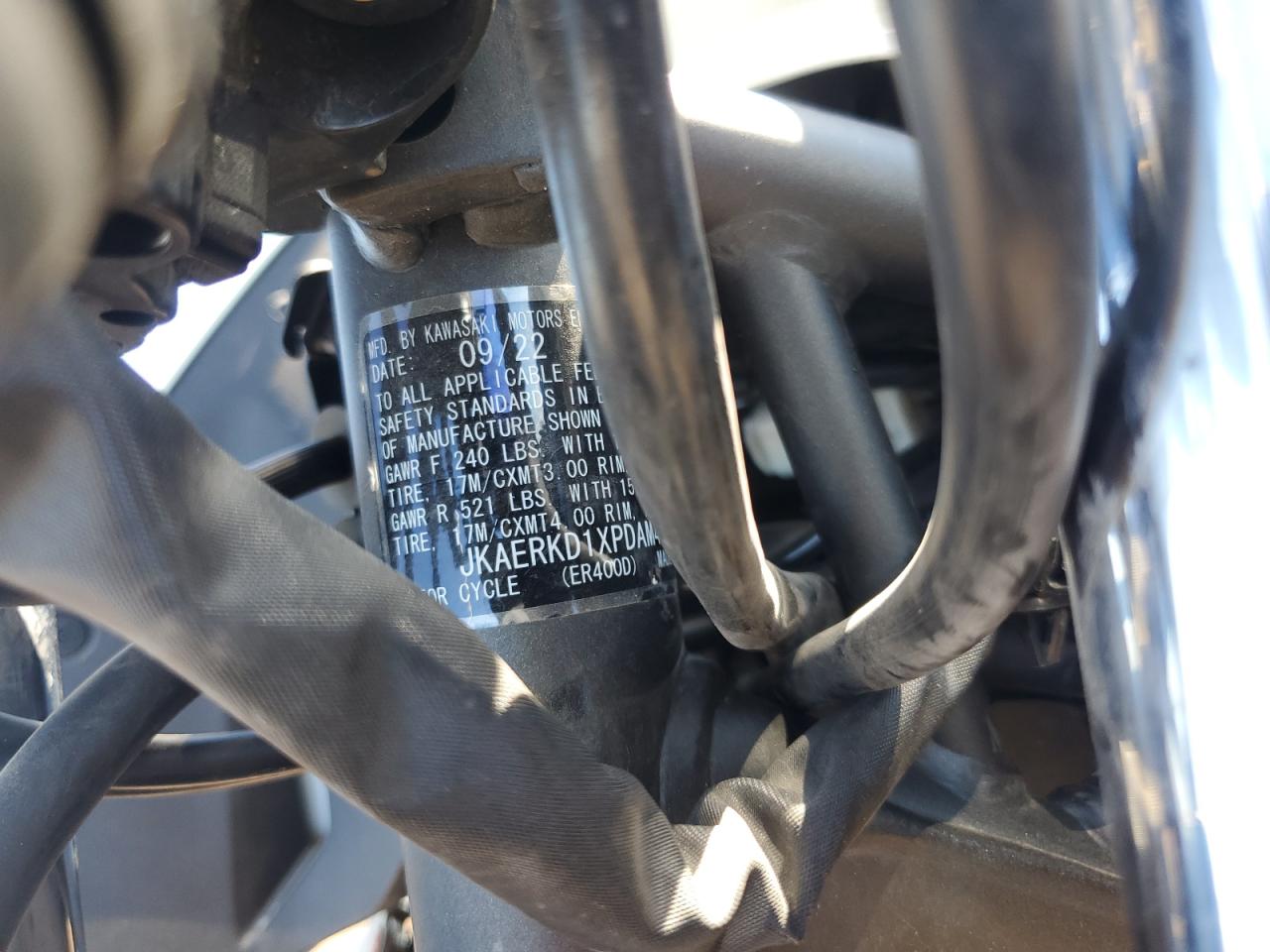 JKAERKD1XPDAM4016 KAWASAKI ER400 D 2023