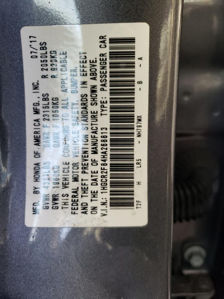 1HGCR2F84HA268813 HONDA ACCORD 2017