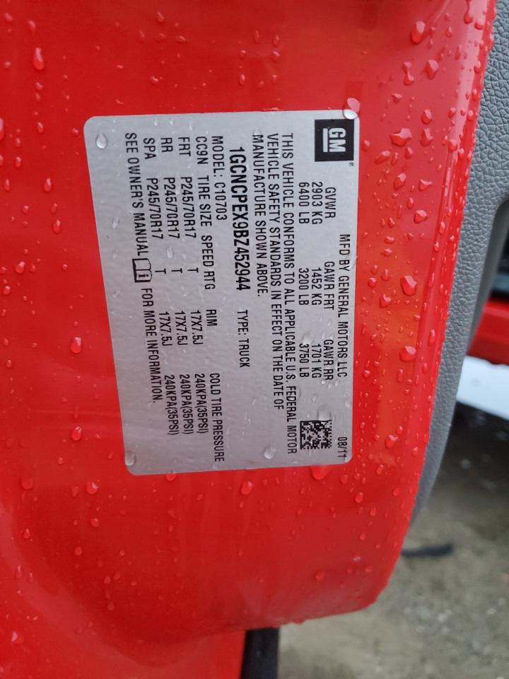 1GCNCPEX9BZ452944 2011 Chevrolet Silverado C1500