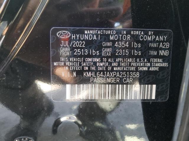 KMHL64JAXPA251358 Hyundai Sonata SEL 12