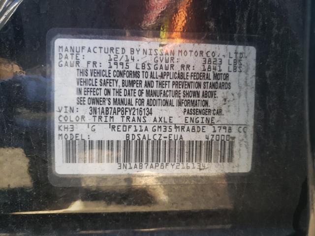 3N1AB7AP8FY216134 | 2015 NISSAN SENTRA S