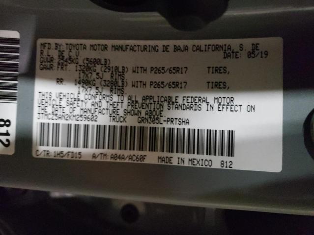 2019 TOYOTA TACOMA DOU - 3TMCZ5AN2KM259602