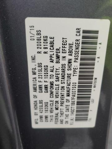 2015 HONDA ACCORD EXL - 1HGCT1B87FA007500