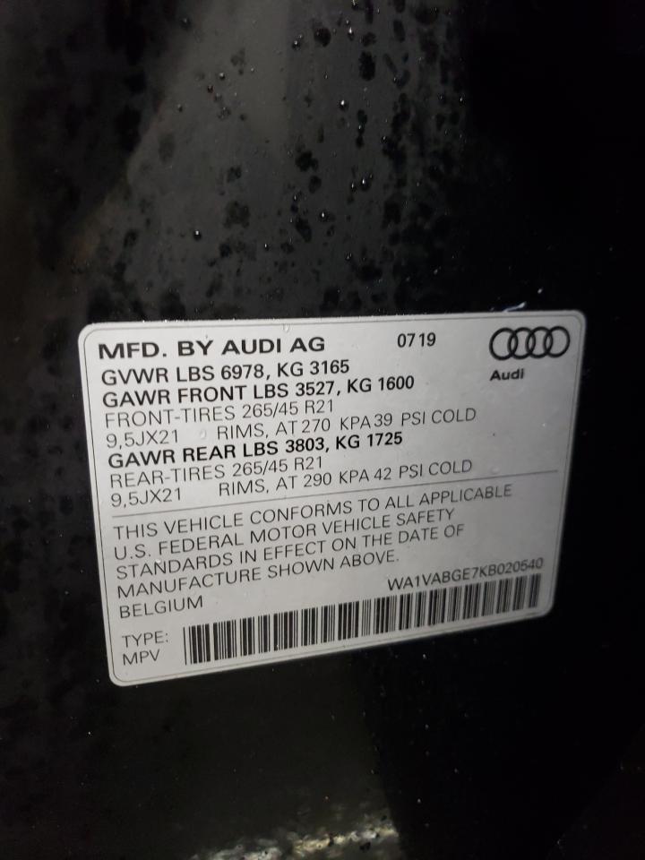 WA1VABGE7KB020540 Audi e-tron 2019. Фото: 11