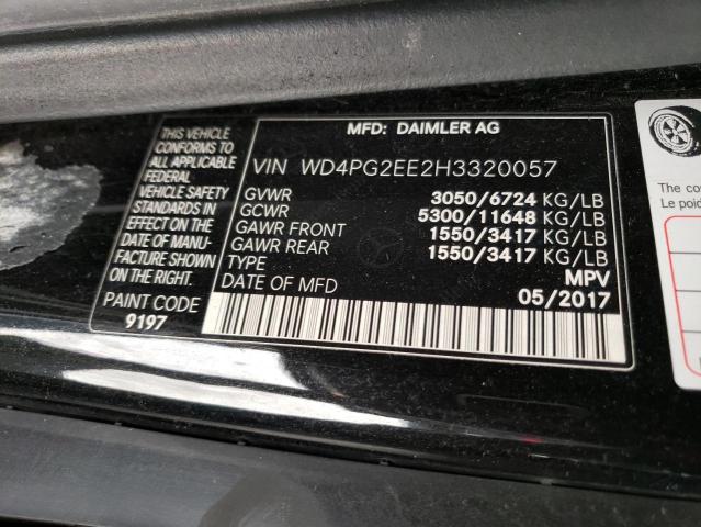 2017 MERCEDES-BENZ METRIS - WD4PG2EE2H3320057