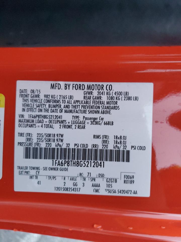 1FA6P8TH8G5212041 FORD ALL Models 2016
