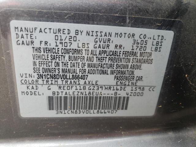 3N1CN8DV0LL866407 | 2020 NISSAN VERSA S