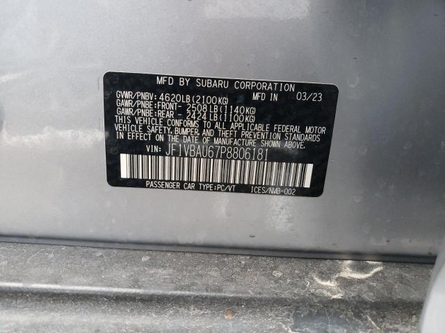 2023 SUBARU WRX GT JF1VBAU67P8806181