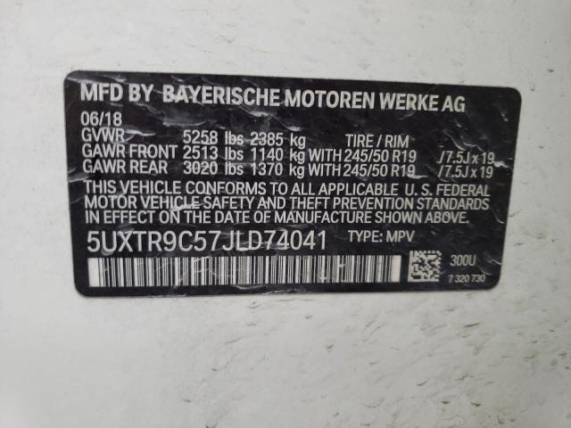 5UXTR9C57JLD74041 2018 BMW X3, photo no. 13