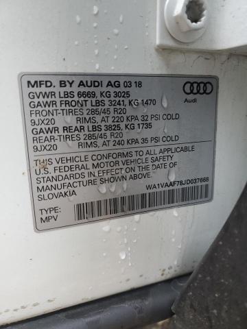 VIN WA1VAAF78JD037668 2018 Audi Q7, Prestige no.12