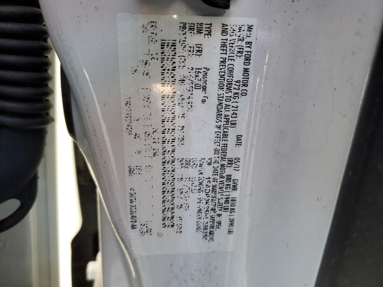 1FADP3K25HL286358 FORD FOCUS 2017