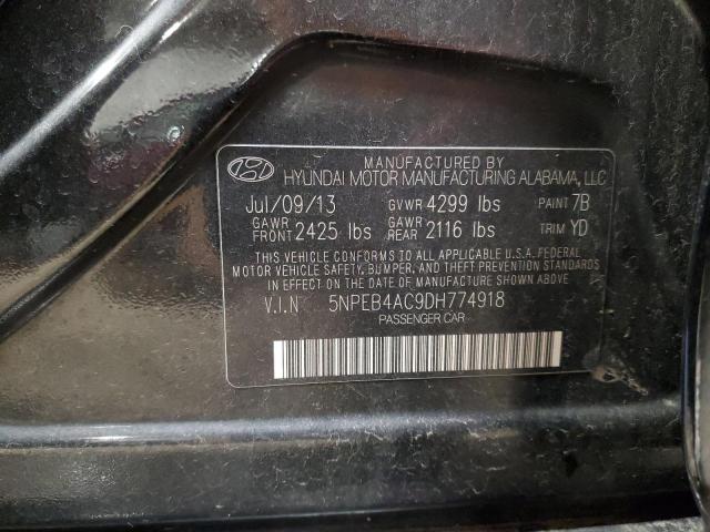 2013 Hyundai Sonata Gls VIN: 5NPEB4AC9DH774918 Lot: 37801764
