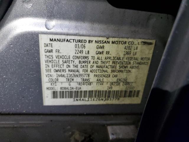 Image 12 of 2006 Nissan Altima salvage vehicle - Lot #37086344 at Copart