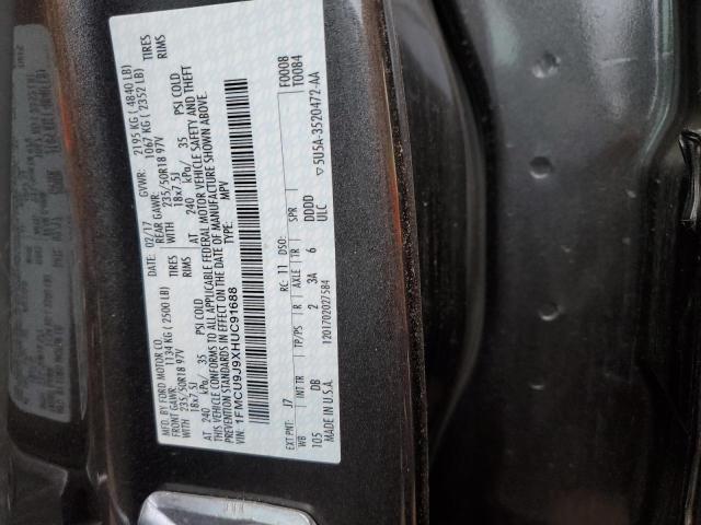 2017 FORD ESCAPE TIT - 1FMCU9J9XHUC91688