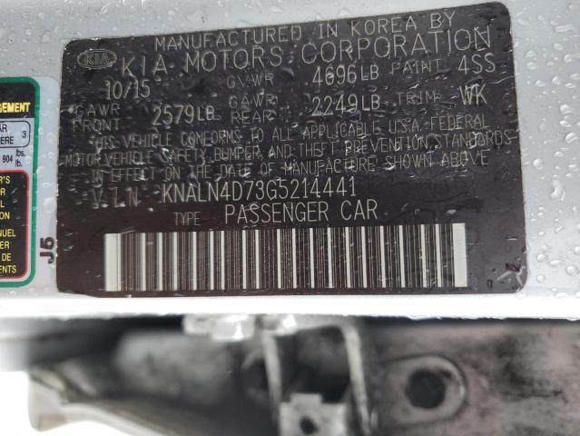 2016 KIA CADENZA LU - KNALN4D73G5214441