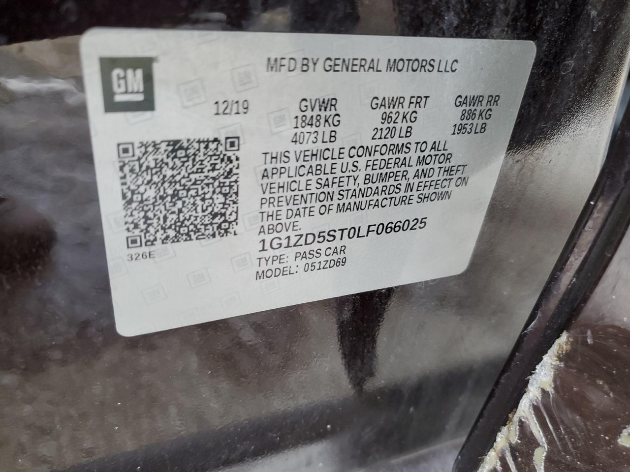 1G1ZD5ST0LF066025 CHEVROLET MALIBU 2020