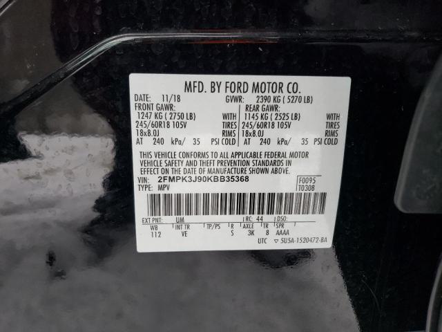 2FMPK3J90KBB35368 2019 FORD EDGE, photo no. 12