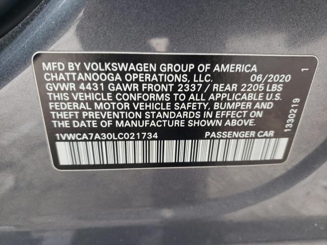 1VWCA7A30LC021734 | 2020 VOLKSWAGEN PASSAT SEL