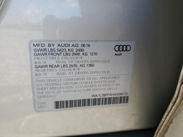 VIN WA1L2BFP4HA008674 2017 Audi Q5, Premium Plus no.12