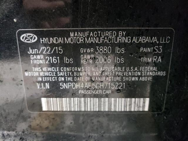 2016 HYUNDAI ELANTRA SE - 5NPDH4AE5GH715221
