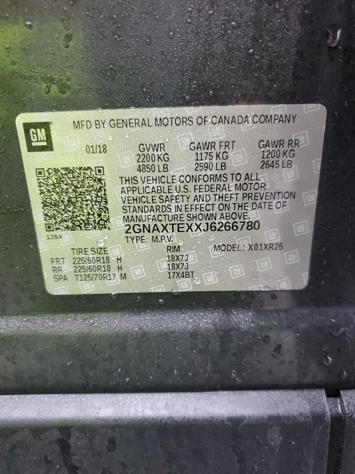 2GNAXTEXXJ6266780 CHEVROLET EQUINOX 2018