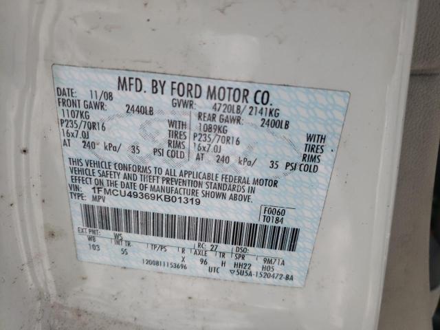 1FMCU49369KB01319 | 2009 Ford escape hybrid