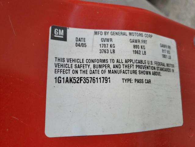2015 CHEVROLET COBALT - 1G1AK52F357611791